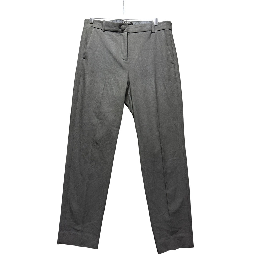 J. Crew High-Rise Cameron Pant Women 8 Black Slim Crop Trousers H6573